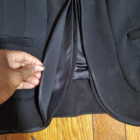 Diane Von Furstenberg DVF Womens Wool Waneta Blazer Black Size 4 Shawl Collar - Picture 4 of 9